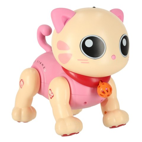 Kot kotek interaktywny zdalnie sterowany na pilota RC robot skacze różowy Kot kotek interaktywny zdalnie sterowany na pilota RC robot skacze różowy