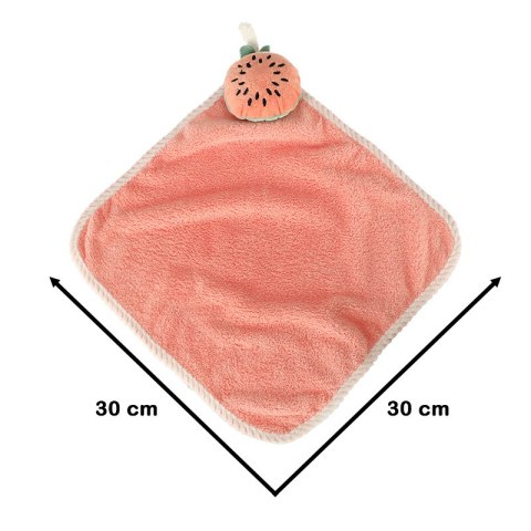 Ręcznik ręczniczek do rąk dla dzieci do przedszkola 30x30cm różowy arbuz Ręcznik ręczniczek do rąk dla dzieci do przedszkola 30x30cm różowy arbuz