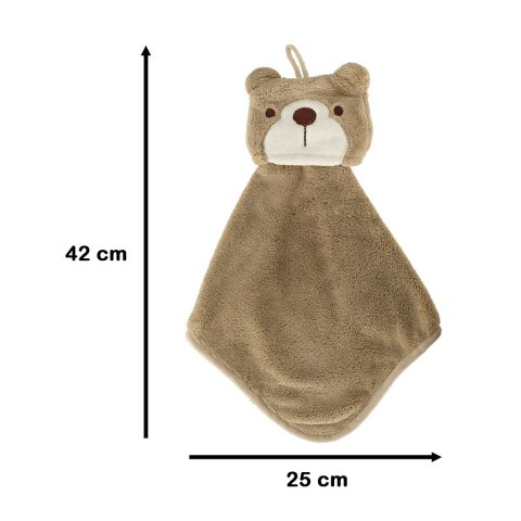 Ręcznik ręczniczek do rąk dla dzieci do przedszkola 42x25cm brązowy miś Ręcznik ręczniczek do rąk dla dzieci do przedszkola 42x25cm brązowy miś