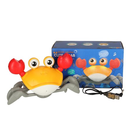 Krab uciekający pełzający czujnik interaktywna akumulator USB czerwony Krab uciekający pełzający czujnik interaktywna akumulator USB czerwony