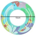 Kółko do pływania koło dmuchane kółko plażowe delfin 60 kg BESTWAY 36113 51 cm