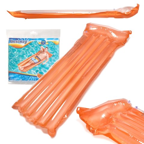 Materac dmuchany plażowy do pływania na basen wodę BESTWAY 44013 pomarańczowy 90kg 183cm Materac dmuchany plażowy do pływania na basen wodę BESTWAY 44013 pomarańczowy 90kg 183cm
