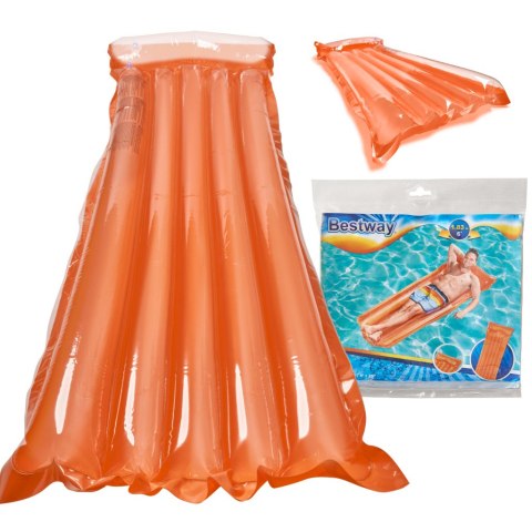 Materac dmuchany plażowy do pływania na basen wodę BESTWAY 44013 pomarańczowy 90kg 183cm Materac dmuchany plażowy do pływania na basen wodę BESTWAY 44013 pomarańczowy 90kg 183cm