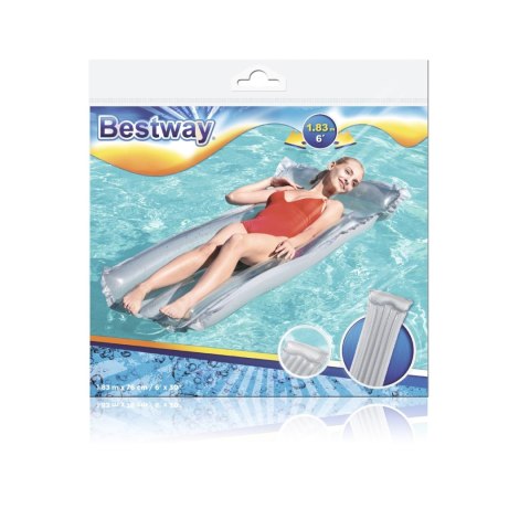 Materac dmuchany plażowy do pływania na basen wodę BESTWAY 44013 szary 90kg 183cm Materac dmuchany plażowy do pływania na basen wodę BESTWAY 44013 szary 90kg 183cm