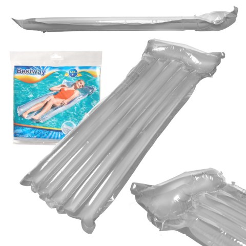 Materac dmuchany plażowy do pływania na basen wodę BESTWAY 44013 szary 90kg 183cm Materac dmuchany plażowy do pływania na basen wodę BESTWAY 44013 szary 90kg 183cm