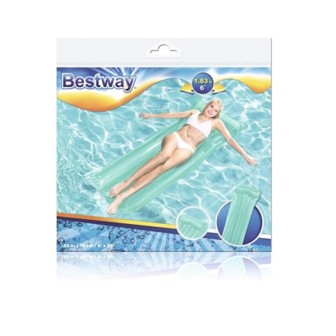 Materac dmuchany plażowy do pływania na basen wodę BESTWAY 44013 niebieski 90kg 183cm Materac dmuchany plażowy do pływania na basen wodę BESTWAY 44013 niebieski 90kg 183cm