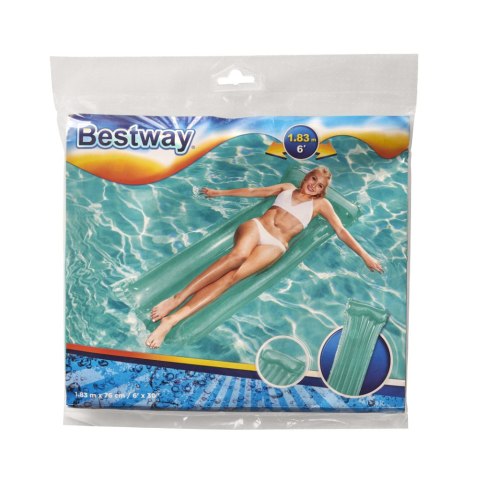 Materac dmuchany plażowy do pływania na basen wodę BESTWAY 44013 niebieski 90kg 183cm Materac dmuchany plażowy do pływania na basen wodę BESTWAY 44013 niebieski 90kg 183cm