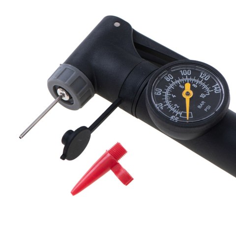 Pompka do roweru z manometrem RALLEX rowerowa ręczna do piłki materaca z uchwytem na rower Pompka do roweru z manometrem RALLEX rowerowa ręczna do piłki materaca z uchwytem na rower