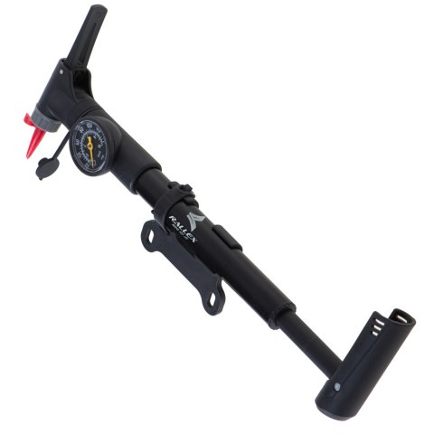 Pompka do roweru z manometrem RALLEX rowerowa ręczna do piłki materaca z uchwytem na rower Pompka do roweru z manometrem RALLEX rowerowa ręczna do piłki materaca z uchwytem na rower