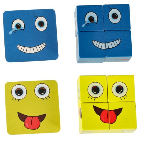 Gra edukacyjne wyzwania nauka emocji klocki drewniane Gra edukacyjne wyzwania nauka emocji klocki drewniane