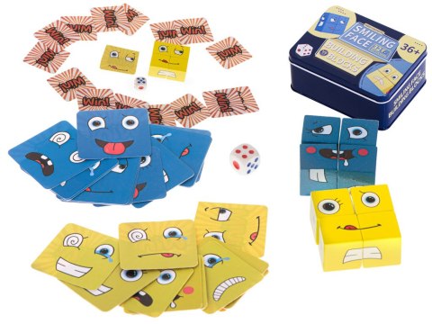 Gra edukacyjne wyzwania nauka emocji klocki drewniane Gra edukacyjne wyzwania nauka emocji klocki drewniane