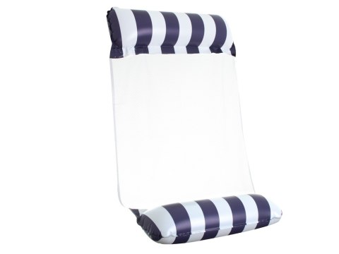 Materac dmuchany hamak wodny fotel krzesło do pływania 120 x 70 cm granatowy Materac dmuchany hamak wodny fotel krzesło do pływania 120 x 70 cm granatowy