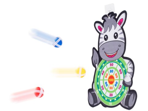 Tarcza Dart z rzutkami piłkami na rzep celowanie rzut do celu zebra Tarcza Dart z rzutkami piłkami na rzep celowanie rzut do celu zebra
