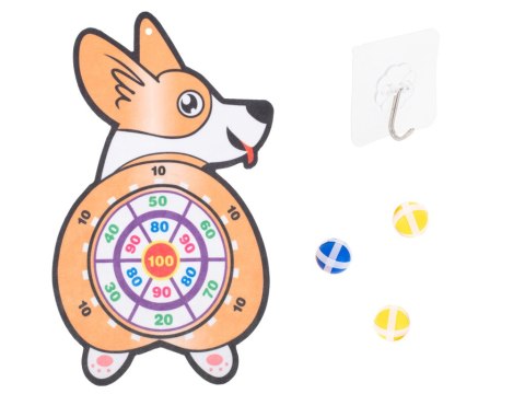 Tarcza Dart z rzutkami piłkami na rzep celowanie rzut do celu corgi Tarcza Dart z rzutkami piłkami na rzep celowanie rzut do celu corgi