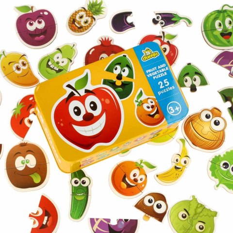 Puzzle w puszce owoce/warzywa 25 puzzli Puzzle w puszce owoce/warzywa 25 puzzli