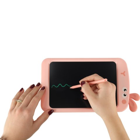Tablet graficzny do rysowania dla dzieci znikopis tablica ekran LCD 8,5' królik róż Tablet graficzny do rysowania dla dzieci znikopis tablica ekran LCD 8,5' królik róż