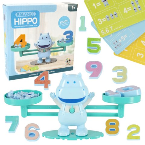 Waga szalkowa edukacyjna nauka liczenia hipopotam mini Waga szalkowa edukacyjna nauka liczenia hipopotam mini