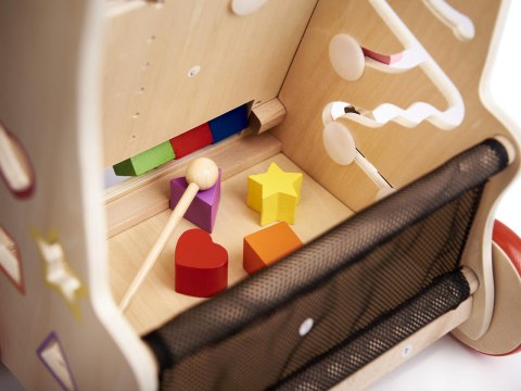 Pchacz chodzik drewniany kostka edukacyjna 6w1 Pchacz chodzik drewniany kostka edukacyjna 6w1
