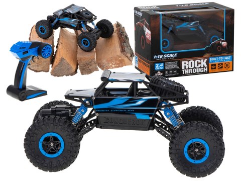 Samochód zdalnie sterowany na pilota RC Rock Crawler HB 2,4GHz 1:18 niebieski Samochód zdalnie sterowany na pilota RC Rock Crawler HB 2,4GHz 1:18 niebieski