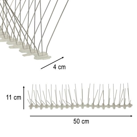 Kolce metalowe na ptaki gołębie 50cm x 11cm x 4cm Kolce metalowe na ptaki gołębie 50cm x 11cm x 4cm