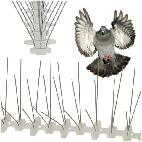 Kolce metalowe na ptaki gołębie 50cm x 11cm x 4cm Kolce metalowe na ptaki gołębie 50cm x 11cm x 4cm