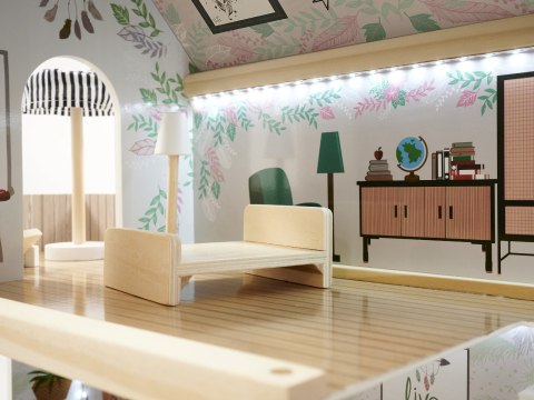 Domek dla lalek drewniany LULILO FLORO boho LED 78cm Domek dla lalek drewniany LULILO FLORO boho LED 78cm