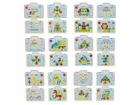 Edukacyjna Układanka,Puzzle,Klocki Kreatywna Mozaika, Wkrętarka 151 El Zestaw Konstrukcyjny Edukacyjna Układanka,Puzzle,Klocki Kreatywna Mozaika, Wkrętarka 151 El Zestaw Konstrukcyjny