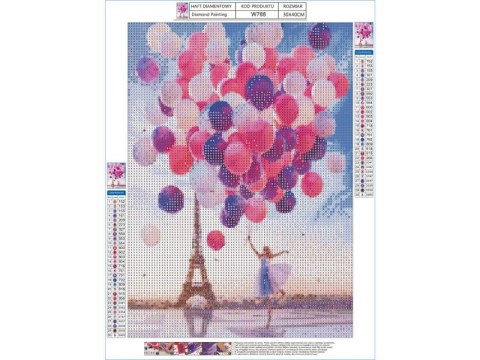 Haft Diamentowy, Obraz, Mozaika Diamentowa Diamond Painting, KOLOROWE BALONY 30x40cm Haft Diamentowy, Obraz, Mozaika Diamentowa Diamond Painting, KOLOROWE BALONY 30x40cm