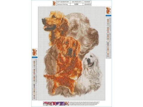 Haft Diamentowy, Obraz, Mozaika Diamentowa Diamond Painting, PIES - GOLDEN RETRIEVER 30x35cm Haft Diamentowy, Obraz, Mozaika Diamentowa Diamond Painting, PIES - GOLDEN RETRIEVER 30x35cm