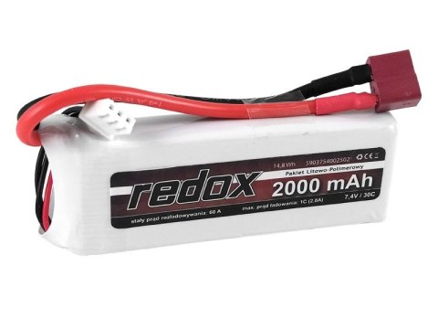 Redox ASG 2000 mAh 7,4V 30C DEAN (scalony) - pakiet LiPo Redox ASG 2000 mAh 7,4V 30C DEAN (scalony) - pakiet LiPo