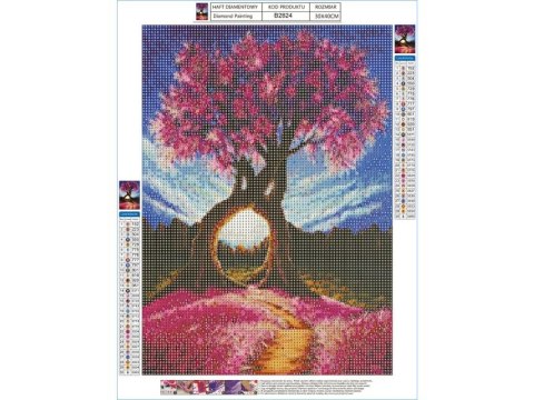 Haft Diamentowy, Obraz, Mozaika Diamentowa Diamond Painting, ABSTRAKCYJNE DRZEWA 30x40cm Haft Diamentowy, Obraz, Mozaika Diamentowa Diamond Painting, ABSTRAKCYJNE DRZEWA 30x40cm