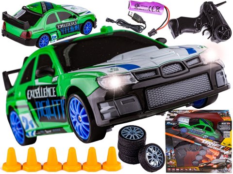 Samochód Do Driftu, Auto RC Drift 1:24 2,4 GHz 4WD ZIELONY Samochód Do Driftu, Auto RC Drift 1:24 2,4 GHz 4WD ZIELONY