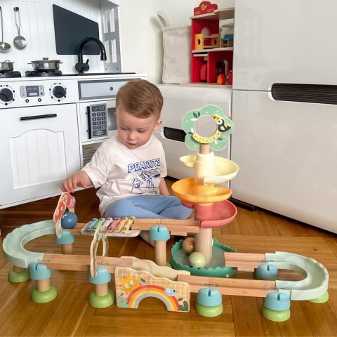 TOOKY TOY Drewniany Muzyczny Tor Kulkowy Kulodrom 44 el. Pastelowe TOOKY TOY Drewniany Muzyczny Tor Kulkowy Kulodrom 44 el. Pastelowe