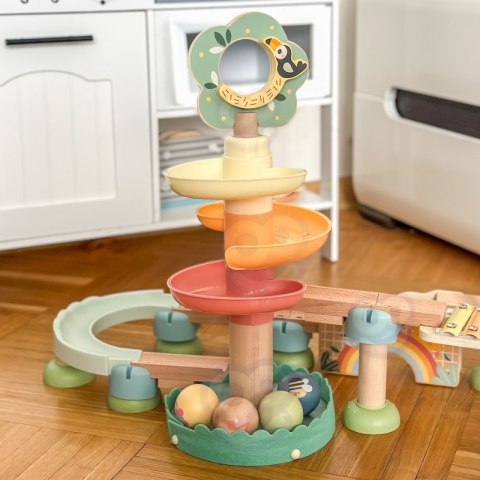 TOOKY TOY Drewniany Muzyczny Tor Kulkowy Kulodrom 44 el. Pastelowe TOOKY TOY Drewniany Muzyczny Tor Kulkowy Kulodrom 44 el. Pastelowe