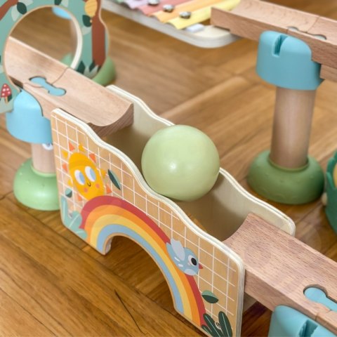 TOOKY TOY Drewniany Muzyczny Tor Kulkowy Kulodrom 44 el. Pastelowe TOOKY TOY Drewniany Muzyczny Tor Kulkowy Kulodrom 44 el. Pastelowe