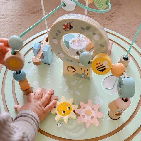 TOOKY TOY Drewniany Stół Aktywności Montessori Pętla Motoryczna TOOKY TOY Drewniany Stół Aktywności Montessori Pętla Motoryczna