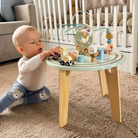 TOOKY TOY Drewniany Stół Aktywności Montessori Pętla Motoryczna TOOKY TOY Drewniany Stół Aktywności Montessori Pętla Motoryczna