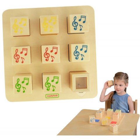MASTERKIDZ Drewniany Sorter Sensoryczny Łączenie Dźwięków Montessori MASTERKIDZ Drewniany Sorter Sensoryczny Łączenie Dźwięków Montessori