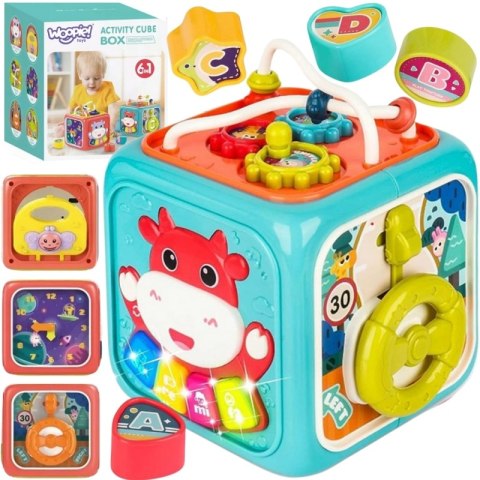 WOOPIE BABY Interaktywna Kostka Sensoryczna Edukacyjna Montessori Sorter 6w1 WOOPIE BABY Interaktywna Kostka Sensoryczna Edukacyjna Montessori Sorter 6w1