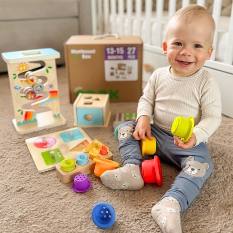 TOOKY TOY Box Pudełko XXL Montessori Edukacyjne 6w1 Sensoryczne 13-15 Mies TOOKY TOY Box Pudełko XXL Montessori Edukacyjne 6w1 Sensoryczne 13-15 Mies