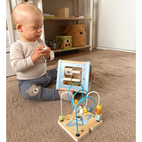 TOOKY TOY Drewniana Kostka Aktywności Kosmos Sorter Labirynt TOOKY TOY Drewniana Kostka Aktywności Kosmos Sorter Labirynt