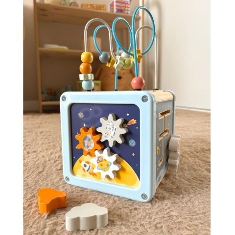 TOOKY TOY Drewniana Kostka Aktywności Kosmos Sorter Labirynt TOOKY TOY Drewniana Kostka Aktywności Kosmos Sorter Labirynt