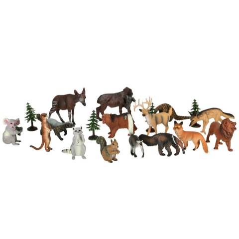 Figurki zwierząt zwierzęta zoo safari farma akcesoria skrzynka 19 el. Figurki zwierząt zwierzęta zoo safari farma akcesoria skrzynka 19 el.