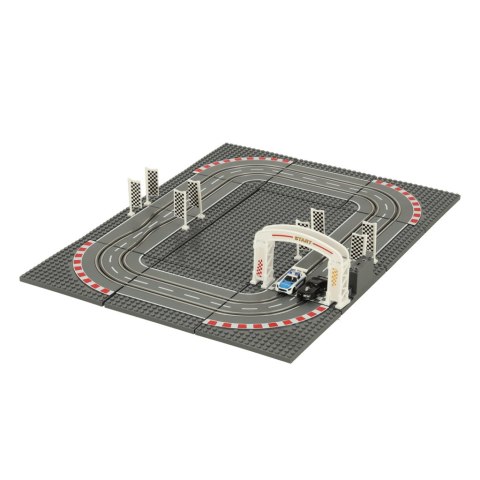 Tor samochodowy wyścigowy policyjny elektryczny + 2 auta klocki konstrukcyjne GD-01 Tor samochodowy wyścigowy policyjny elektryczny + 2 auta klocki konstrukcyjne GD-01
