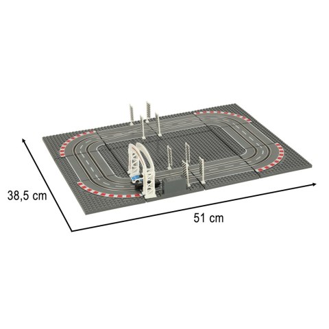 Tor samochodowy wyścigowy policyjny elektryczny + 2 auta klocki konstrukcyjne GD-01 Tor samochodowy wyścigowy policyjny elektryczny + 2 auta klocki konstrukcyjne GD-01