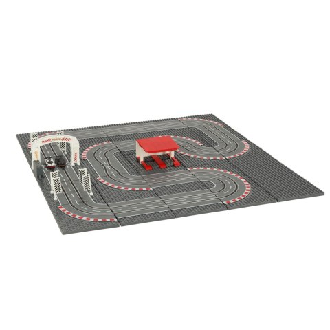 Tor wyścigowy samochodowy elektryczny policyjny 2 auta autka kontrolery zakręty klocki konstrukcyjne GD-03 Tor wyścigowy samochodowy elektryczny policyjny 2 auta autka kontrolery zakręty klocki konstrukcyjne GD-03
