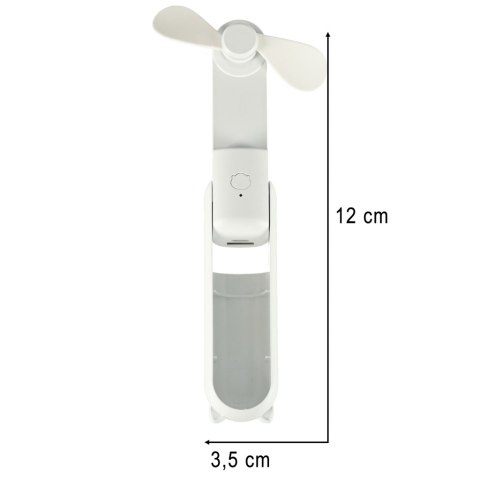Wiatrak biurkowy wentylator mini ręczny składany wiatraczek przenośny USB biały Wiatrak biurkowy wentylator mini ręczny składany wiatraczek przenośny USB biały