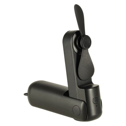 Wiatrak biurkowy wentylator mini ręczny składany wiatraczek przenośny USB czarny Wiatrak biurkowy wentylator mini ręczny składany wiatraczek przenośny USB czarny
