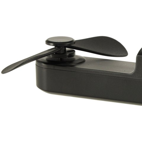Wiatrak biurkowy wentylator mini ręczny składany wiatraczek przenośny USB czarny Wiatrak biurkowy wentylator mini ręczny składany wiatraczek przenośny USB czarny