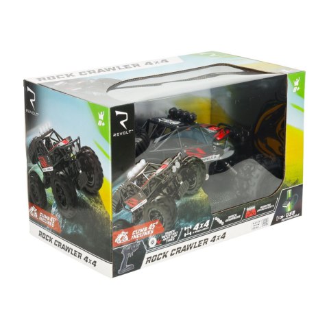 Samochód zdalnie sterowany RC REVOLT TG1021 Rock Crawler 4x4 Off-Road Duże Koła Amortyzacja 2.4GHz Wspinaczka Samochód zdalnie sterowany RC REVOLT TG1021 Rock Crawler 4x4 Off-Road Duże Koła Amortyzacja 2.4GHz Wspinaczka